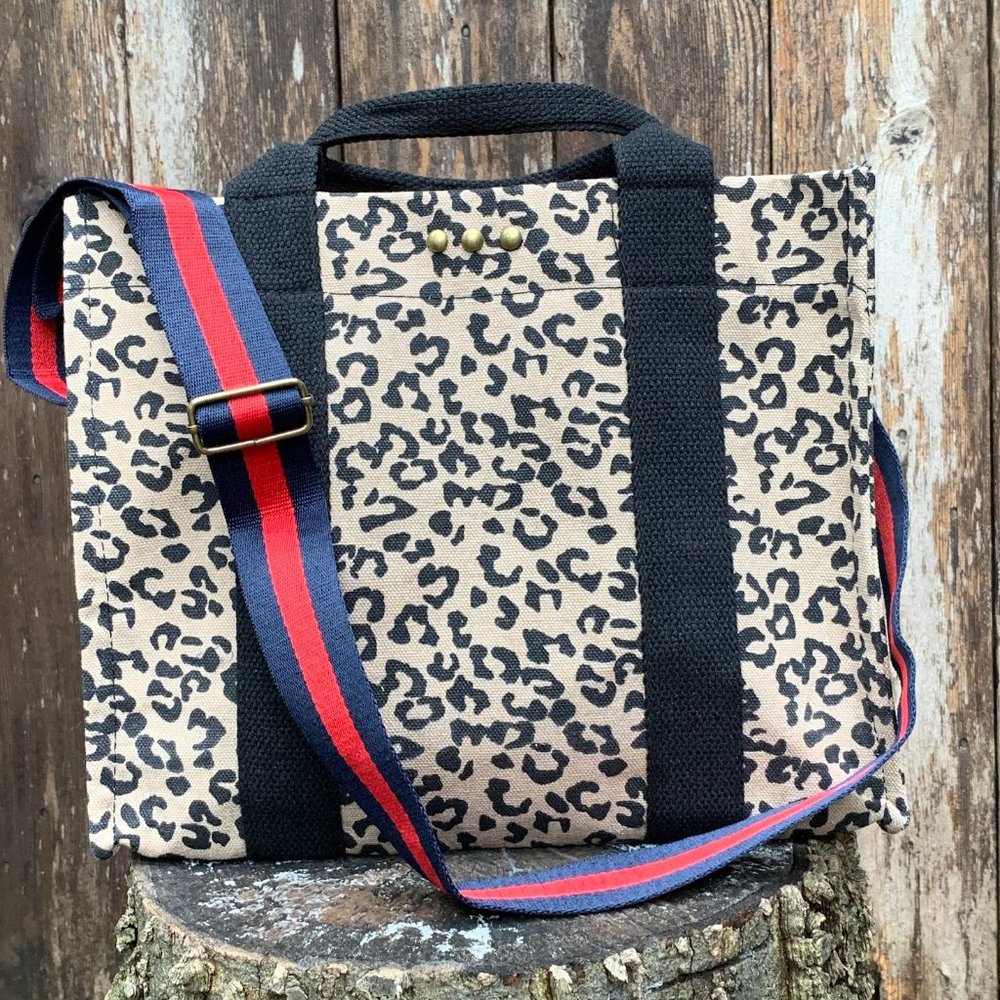 Canvas Crossbody Bag with Detachable Strap